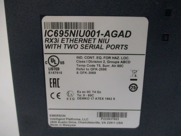 EMERSON IC695NIU001-AGAD NSMP