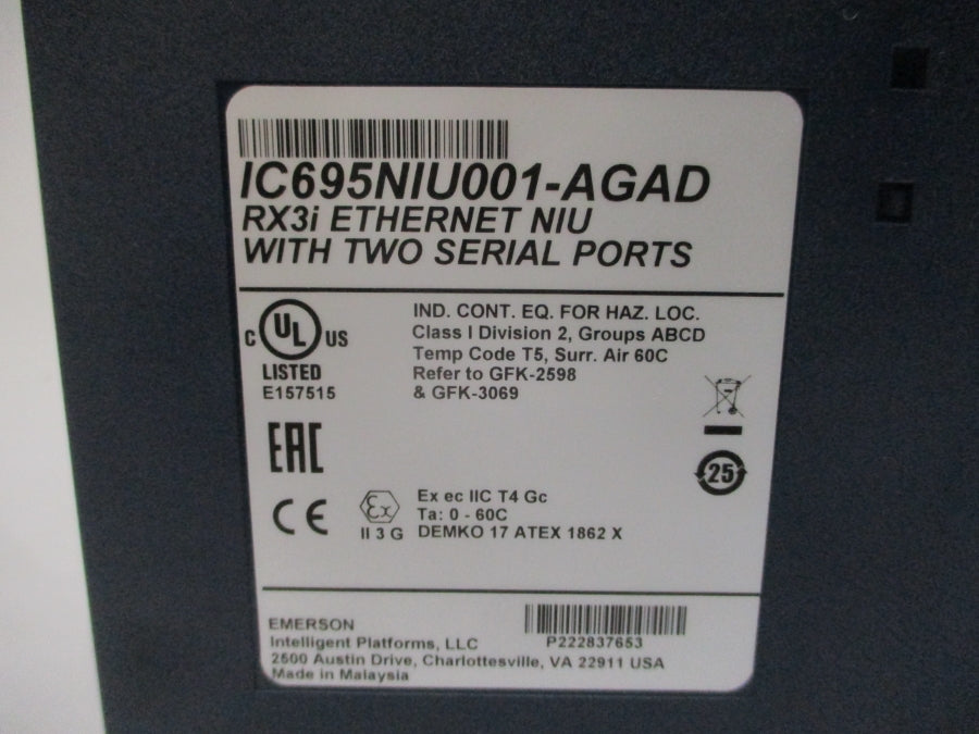 EMERSON IC695NIU001-AGAD NSMP