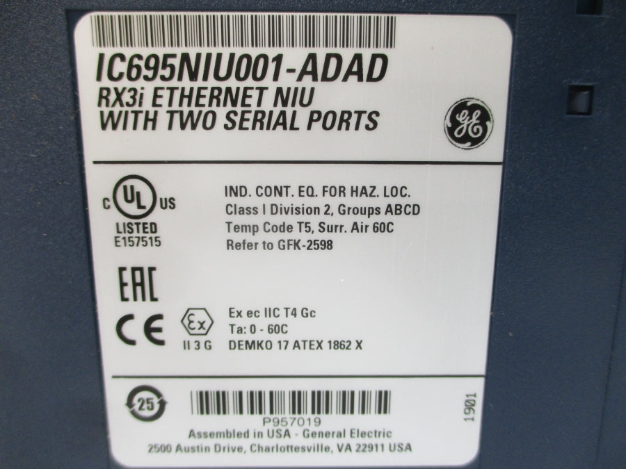 GENERAL ELECTRIC IC695NIU001-ADAD NSMP