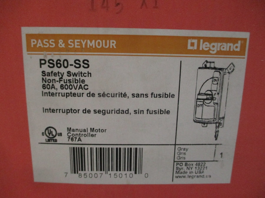 PASS & SEYMOUR PS60-SS 600VAC 60A NSMP