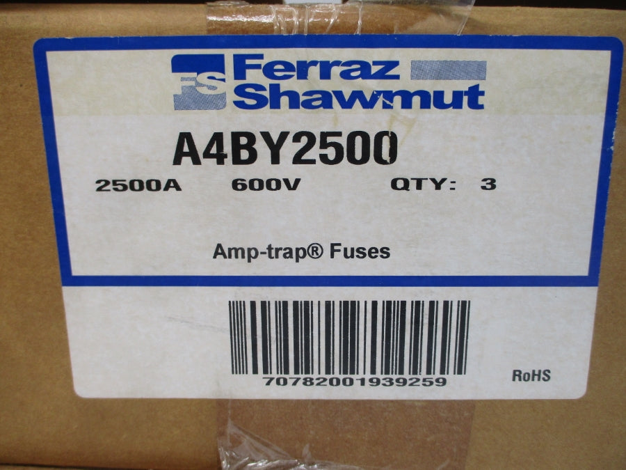 FERRAZ SHAWMUT A4BY2500 600VAC 2500A (PKG OF 3) NSMP