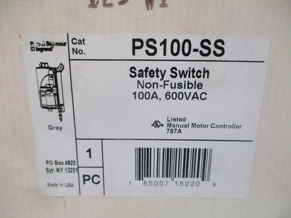 PASS & SEYMOUR PS100-SS 600VAC 100A NSMP