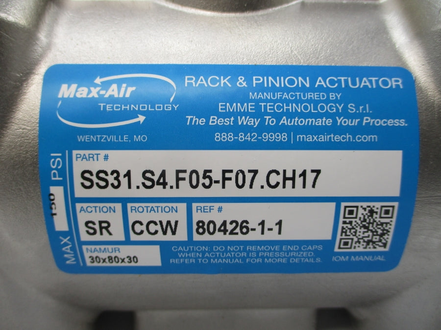 MAX-AIR SS31.S4.F05-F07.CH17 150PSI NSNP