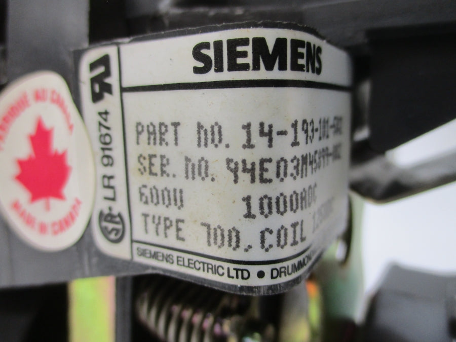 SIEMENS 14-193-101-582 110-125VDC NSNP