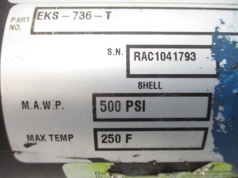THERMAL TRANSFER PRODUCTS EKS-736-T 500PSI 250'F NSNP