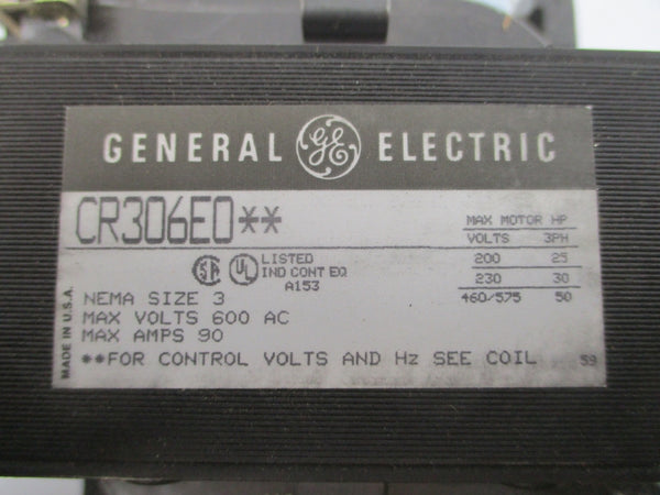 GENERAL ELECTRIC CR306E002 SER. A 110/115-120V 90A NSMP