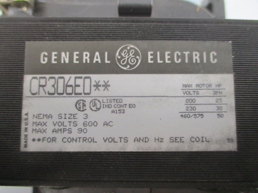 GENERAL ELECTRIC CR306E002 SER. A 110/115-120V 90A NSMP