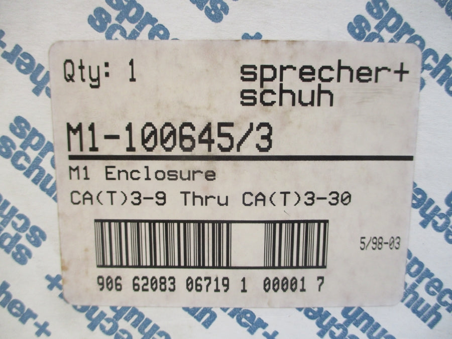 SPRECHER+SCHUH M1-100645/3 110/120V 12-17.5A NSMP