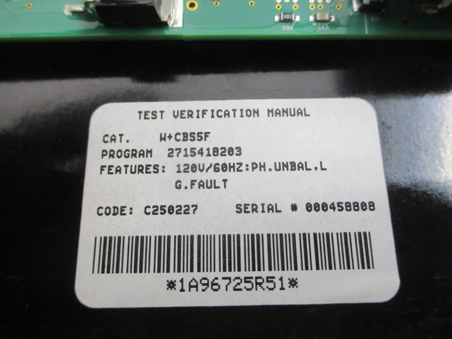 EATON W+CBS5F 1A96725R51 120V (AS PICTURED) NSMP