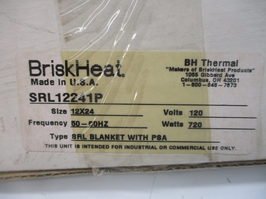 BRISK HEAT SRL12241P 120V 6.0A 12X24 NSMP