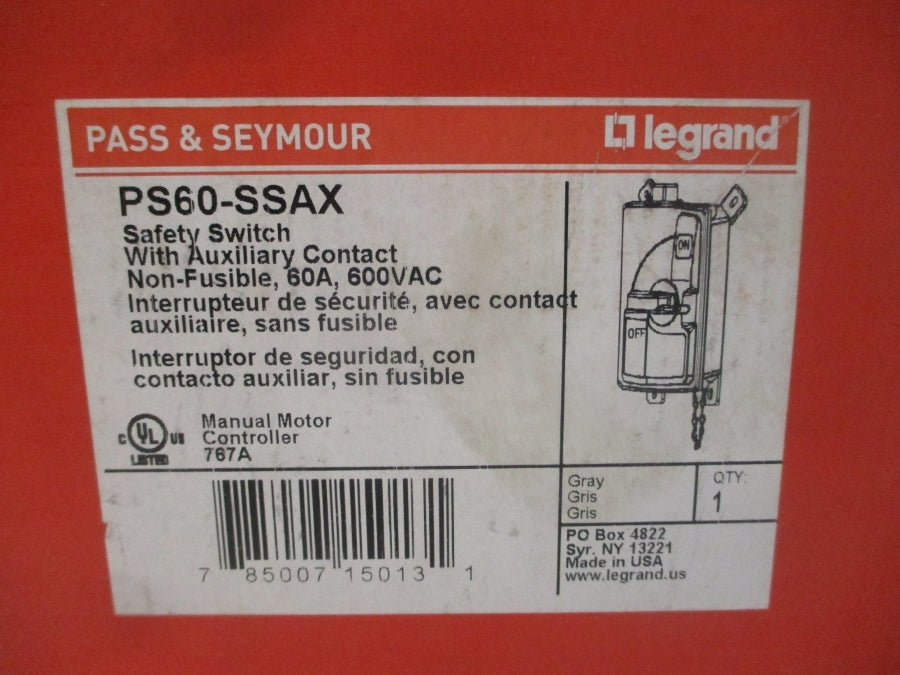 PASS & SEYMOUR PS60-SSAX 600VAC 60A NSMP