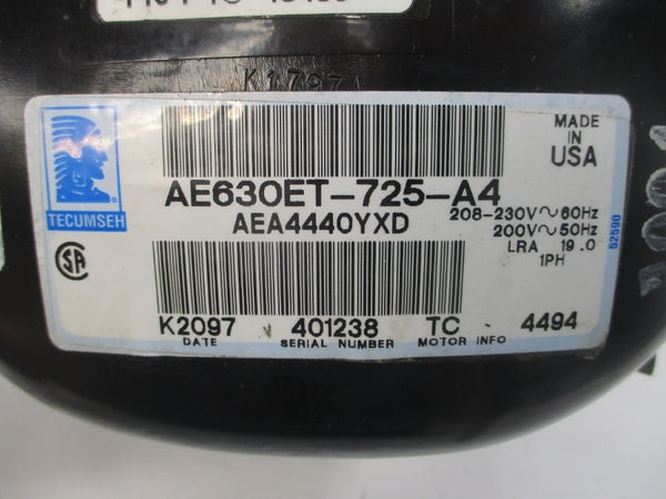 TECUMSEH AE630ET-725-A4 AEA4440YXD 208/200-230V 19.0A NSNP