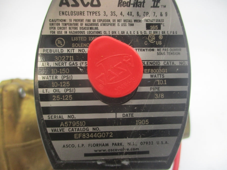 ASCO EF8344G072 24VDC 10-150PSI 3/8" NSNP