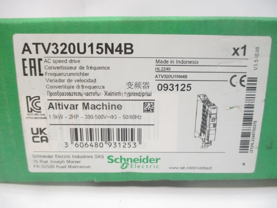 SCHNEIDER ELECTRIC ATV320U15N4B 380-500VAC 6.5A NSMP