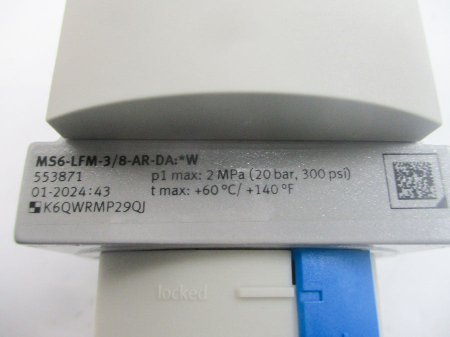 FESTO MS6-LFM-3/8-AR-DA:W 553871 300PSI NSMP
