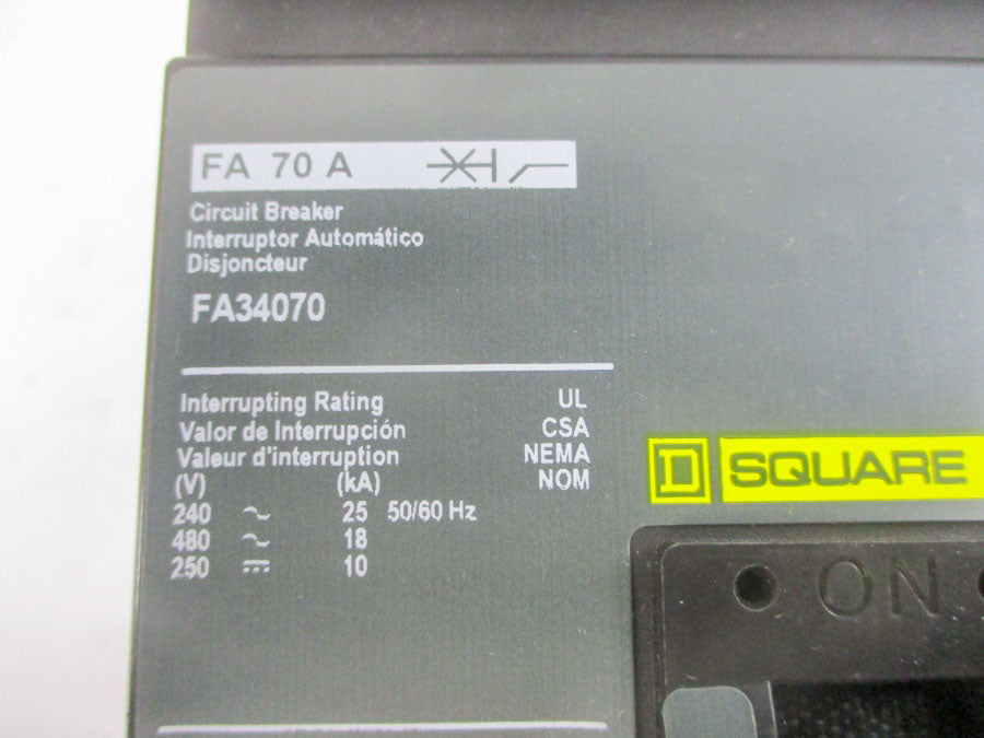 SQUARE D FA34070 SER. 2 480V 70A NSMP