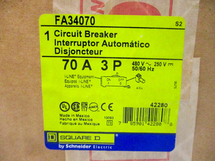 SQUARE D FA34070 SER. 2 480V 70A NSMP