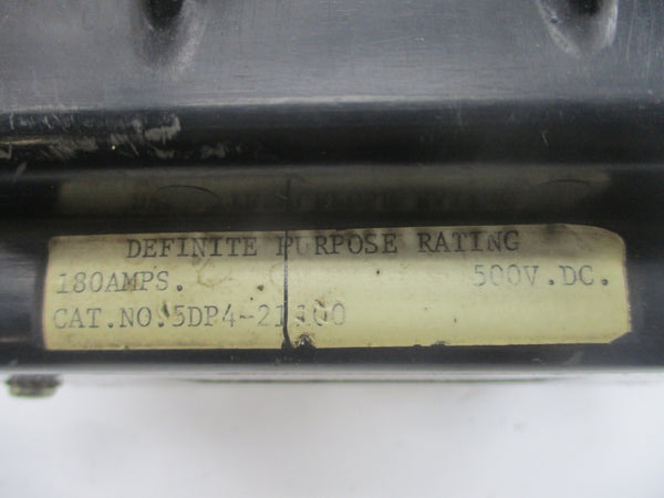 WARD LEONARD ELECTRIC 5DP4-21100 115V 180A UNMP