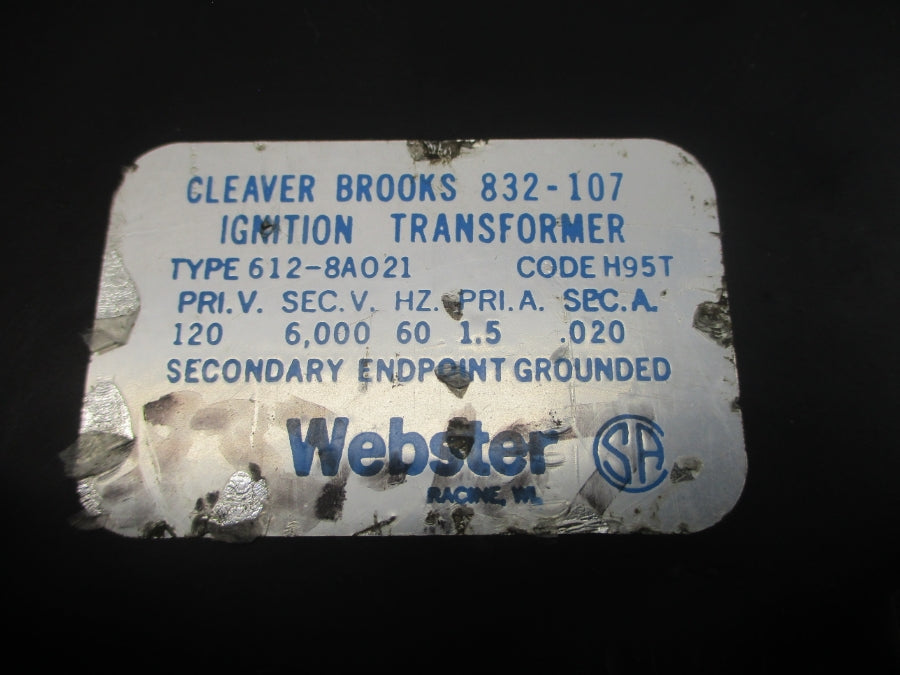 CLEAVER BROOKS 832-107 612-8A021 120V NSNP