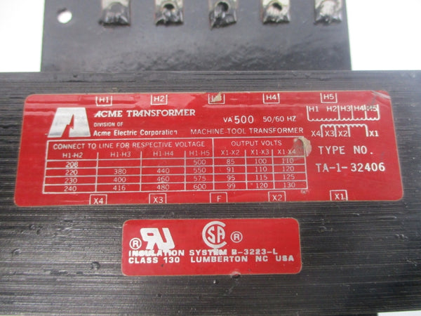 ACME TRANSFORMER TA-1-32406 240V UNMP