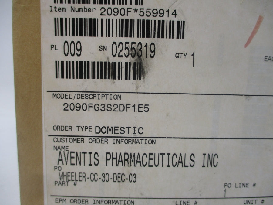 ROSEMOUNT 2090FG3S2DF1E5 10.5-36VDC 800PSI NSMP
