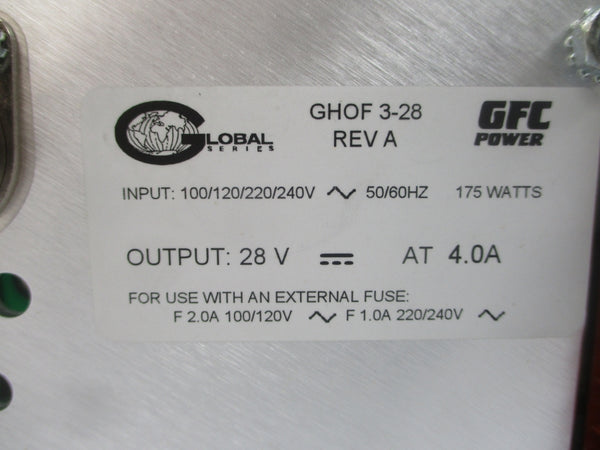 GLOBAL SERIES GHOF3-28 240V 4.0A REV. A NSMP