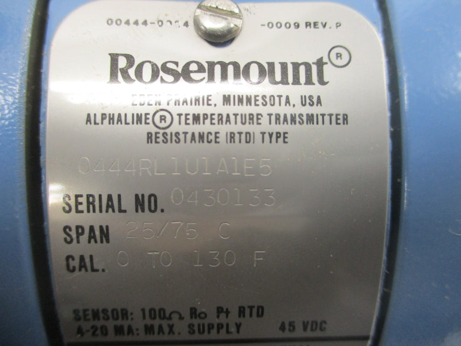 ROSEMOUNT 0444RL1U1A1E5 45VDC NSMP