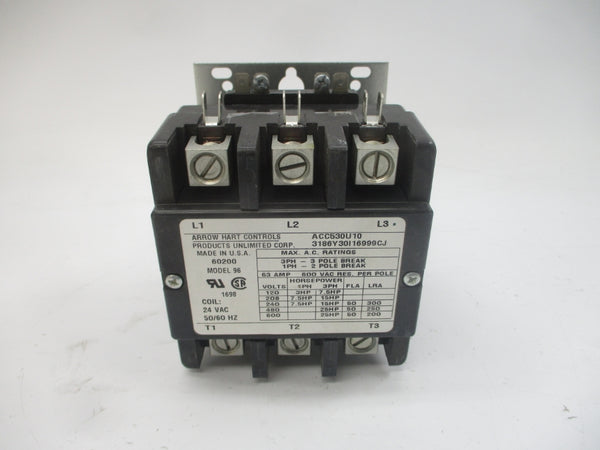 ARROW HART CONTROLS ACC530U10 3186Y30I16999CJ 24VAC 63A NSMP