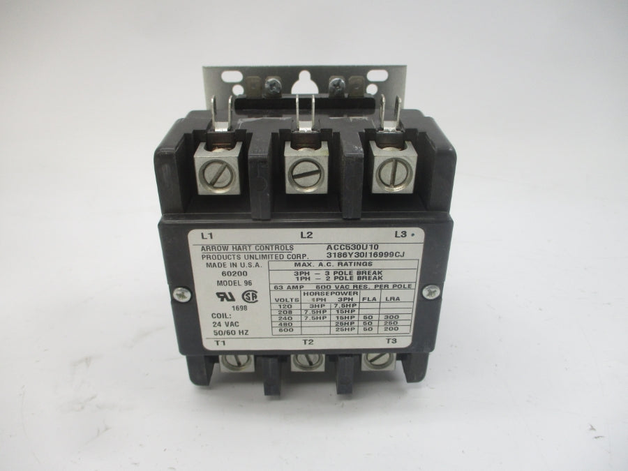 ARROW HART CONTROLS ACC530U10 3186Y30I16999CJ 24VAC 63A NSMP
