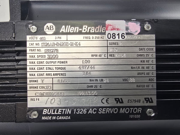 INDUSTRIAL SPARE PART 1326AB-B420E-21-K4 SER. C 460VAC 2.84A NSNP