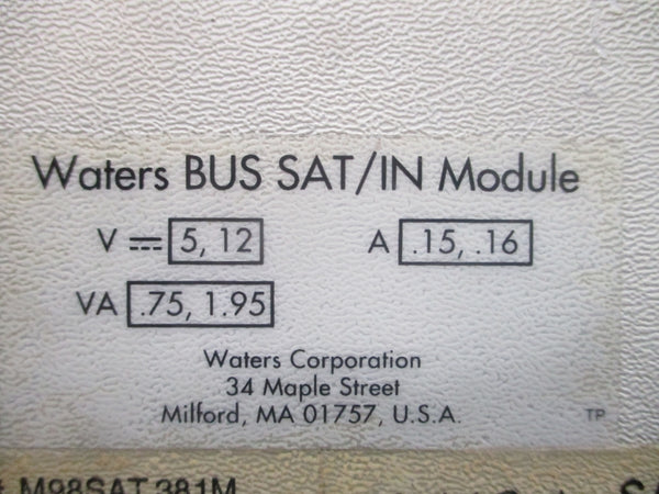 WATERS SAT/IN WAT073640 5-12V .15/.16A UNMP
