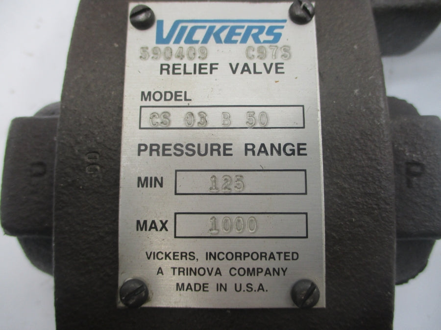 VICKERS CS03B50 125-1000PSI NSNP