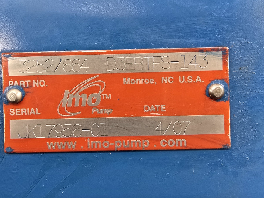 IMO PUMP 3252/664 D3EBTFS-143 NSNP