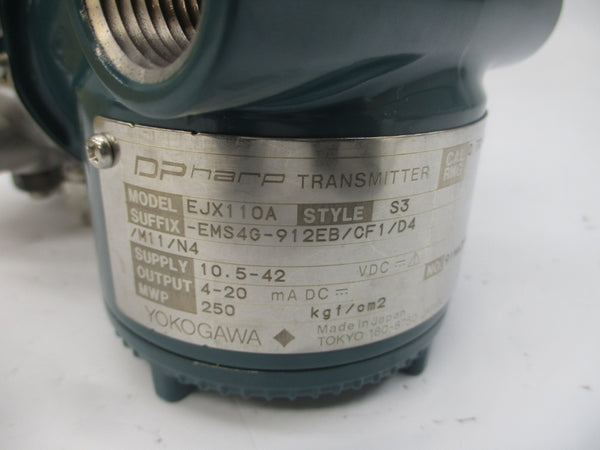 YOKOGAWA EJX110A-EMS4G-912EB/CF1/D4/M11/N4 10.5-42VDC NSMP
