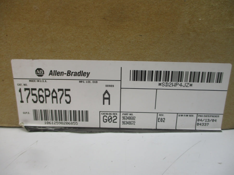 INDUSTRIAL SPARE PART 1756PA75 SER. A REV. E02 NSMP