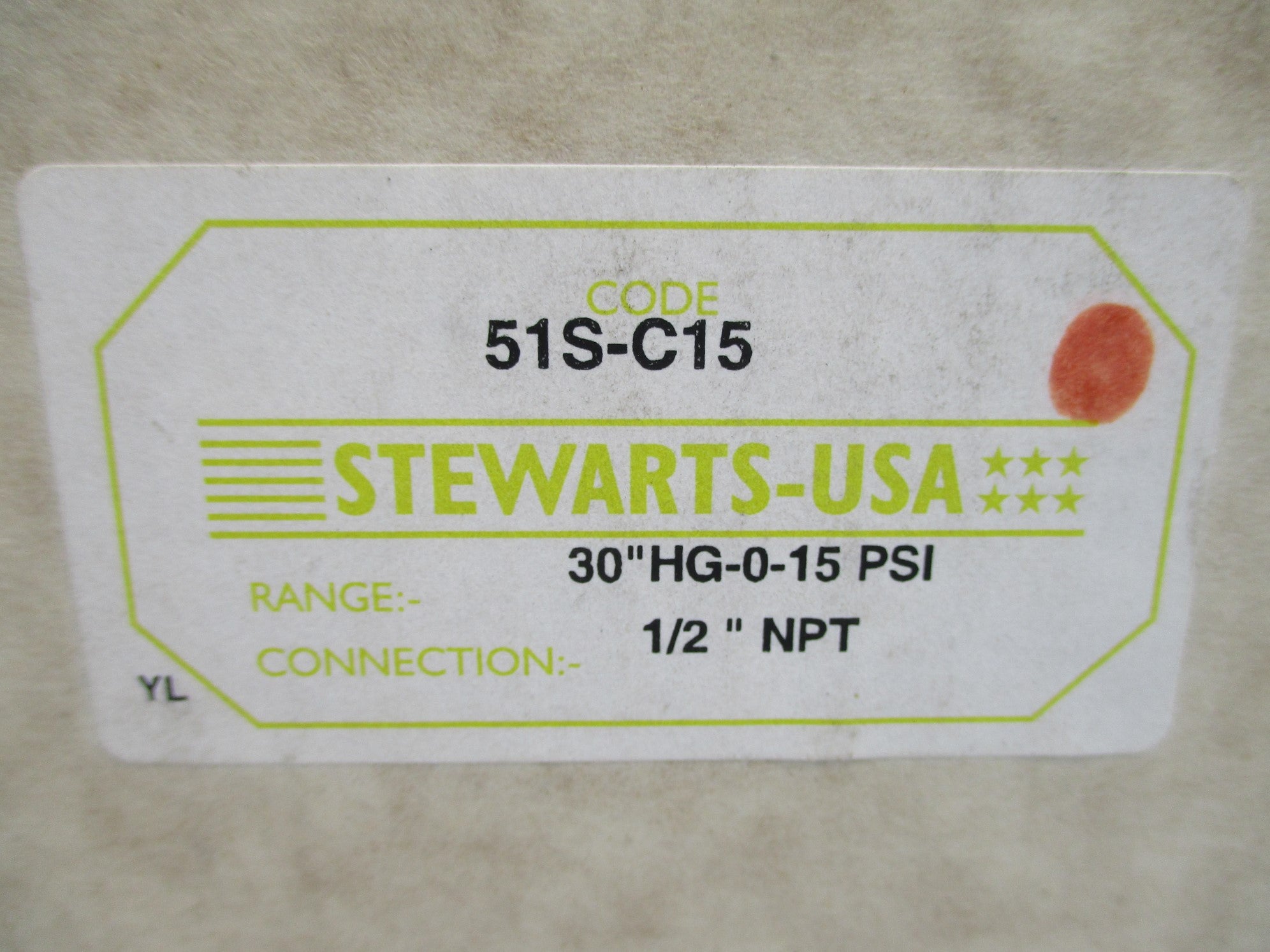 STEWARTS-USA 51S-C15 30"HG-0-15PSI NSMP