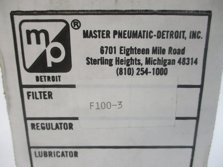 MASTER PNEUMATIC F100-3 150PSI NSMP