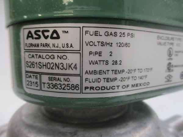 ASCO S261SH02N3JK4 120V 25PSI 2" NSNP