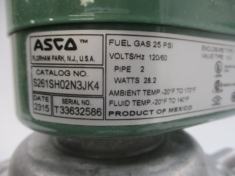 ASCO S261SH02N3JK4 120V 25PSI 2" NSNP