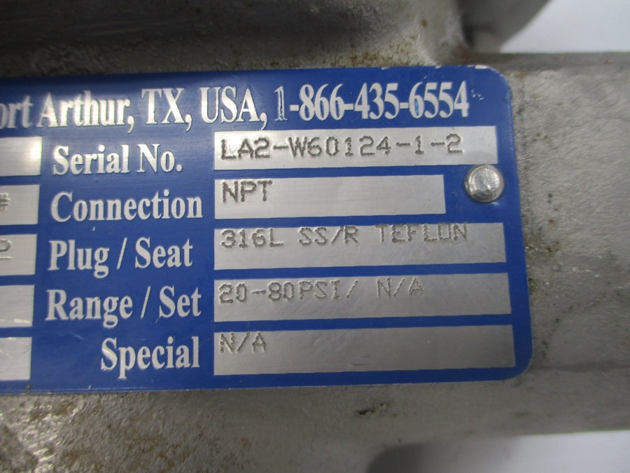 BURLING VALVE BS0.75-5SS5124 20-80PSI 0.75" NSNP