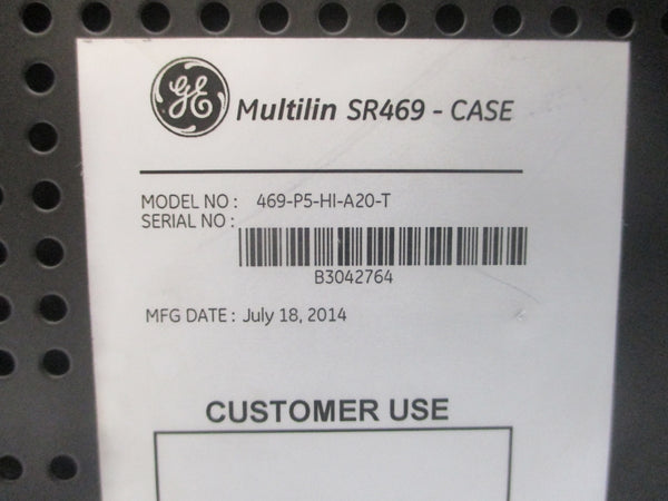 GENERAL ELECTRIC 469-P5-HI-A20-T 24VDC NSNP