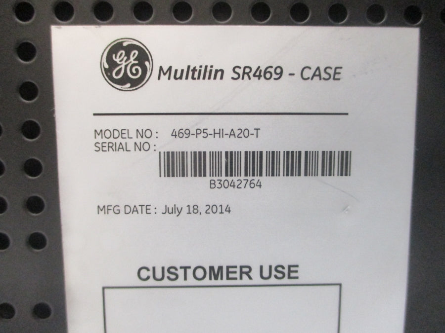 GENERAL ELECTRIC 469-P5-HI-A20-T 24VDC NSNP