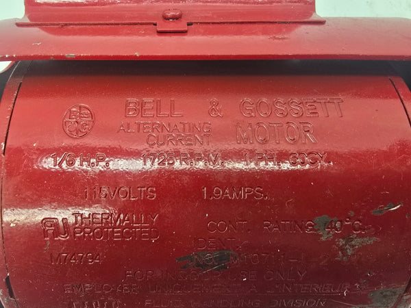 BELL & GOSSETT HV M74794 M10711-1-2-07 115V 1.9A NSNP