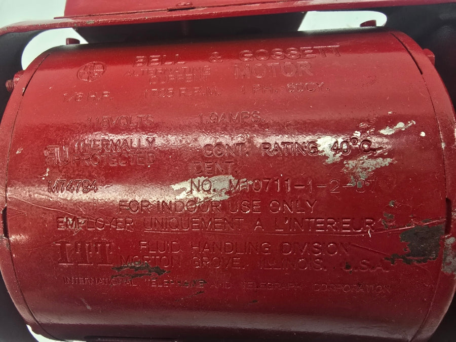 BELL & GOSSETT HV M74794 M10711-1-2-07 115V 1.9A NSNP