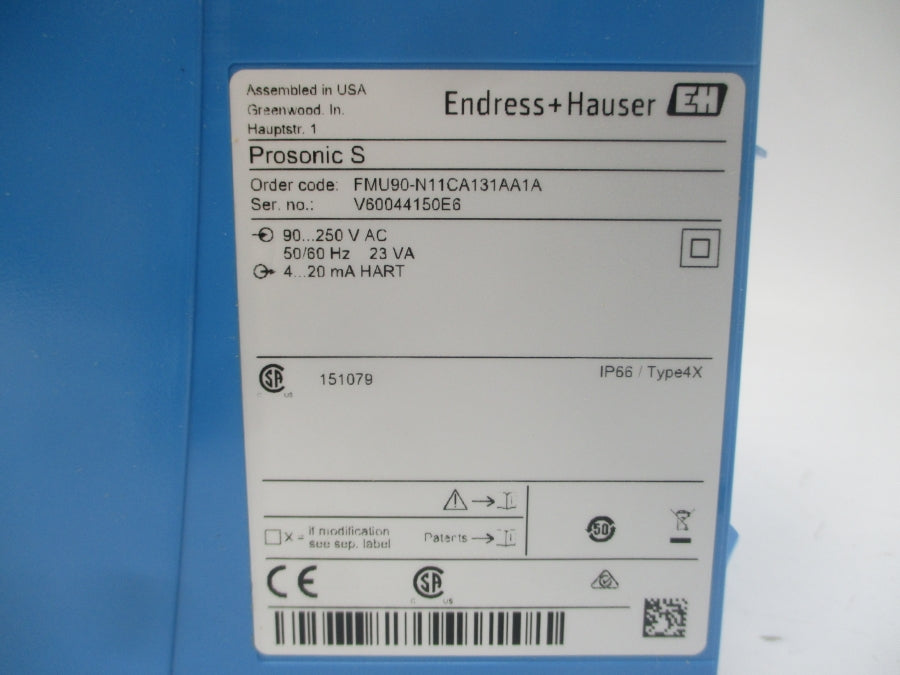 ENDRESS + HAUSER FMU90-N11CA131AA1A 52022820 90-250VAC NSMP