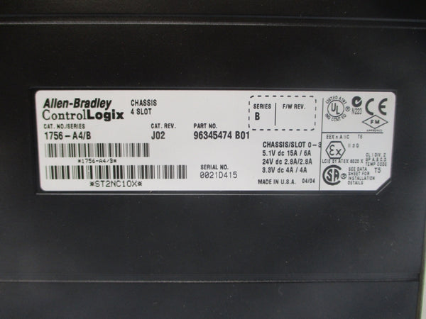 INDUSTRIAL SPARE PART 1756-A4 SER. B 24VDC 15A REV. J02 NSMP