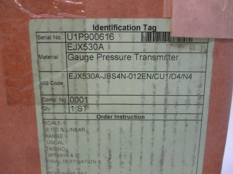 YOKOGAWA EJX530A-JBS4N-012EN/CU1/D4/N4 NSMP