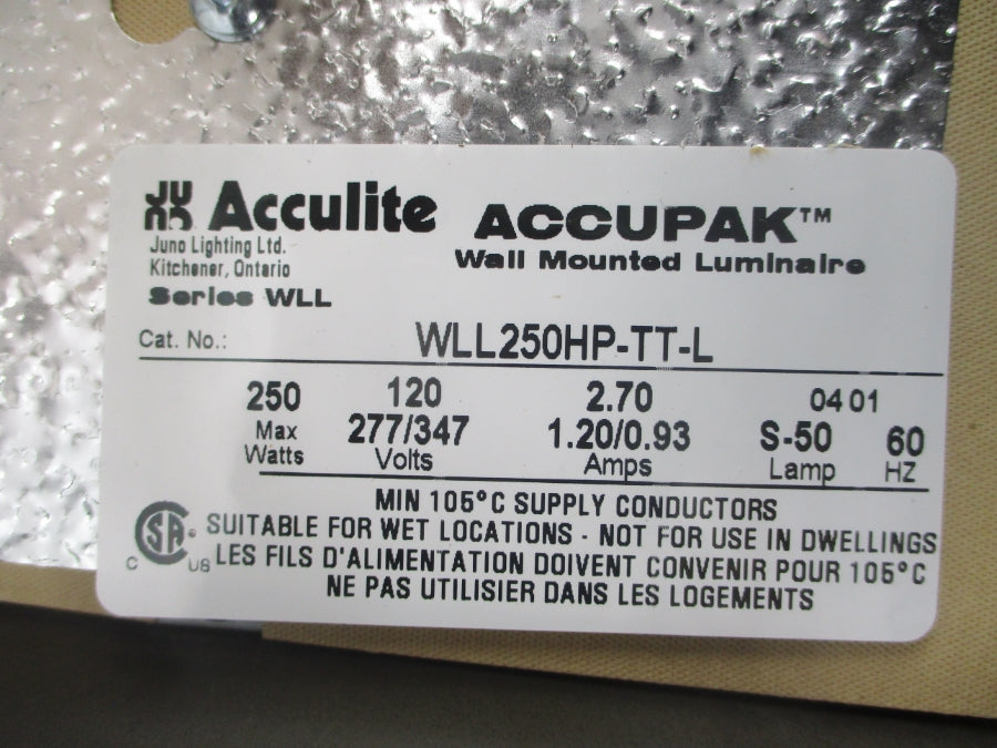 JUNO WLL250HP-TT-L 120-277/347V 2.70-1.20/0.93A NSMP