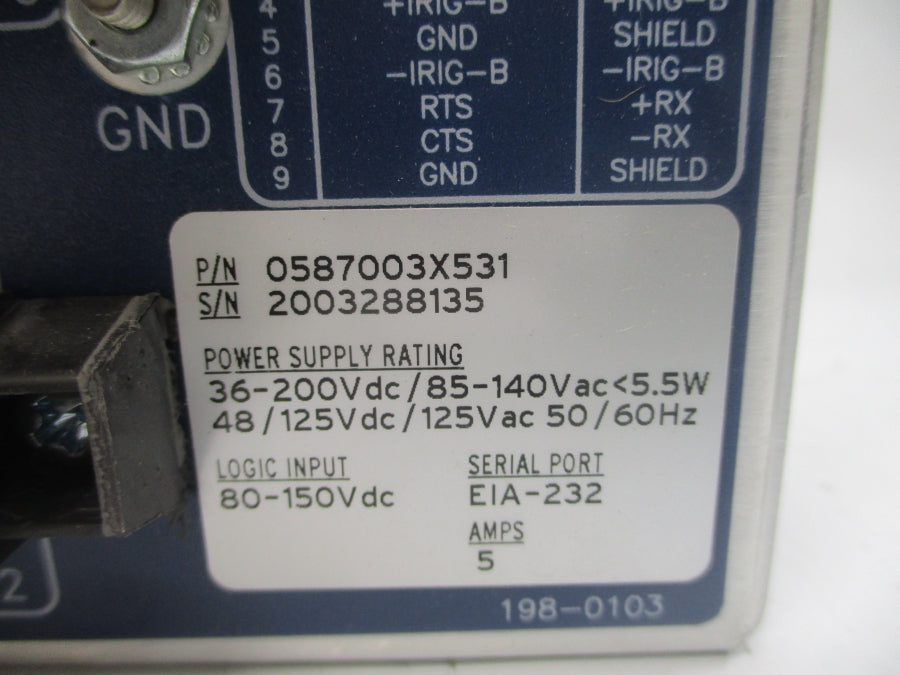 SEL 0587003X531 85-140VAC 5A NSMP