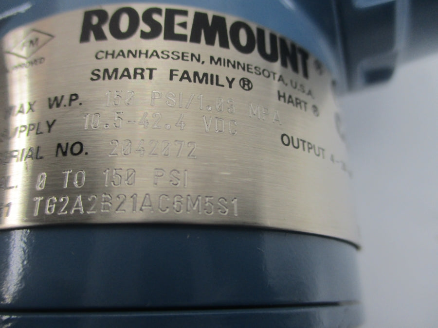 ROSEMOUNT 3051TG2A2B21AC6M5S1 10.5-42.4VDC 150PSI NSNP